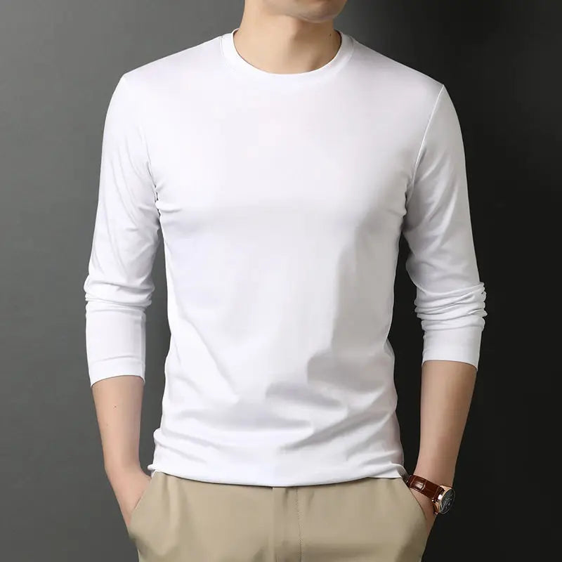 Silk Texture Long Sleeve T-Shirt